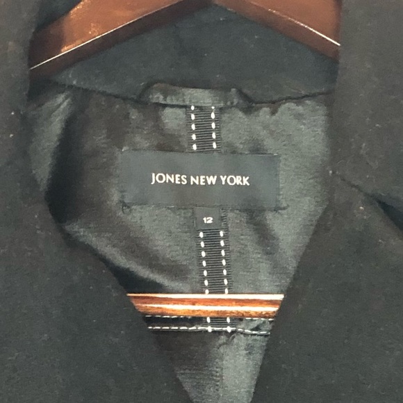 Jones New York double-breasted pea coat,black, size 12 - Picture 3 of 6